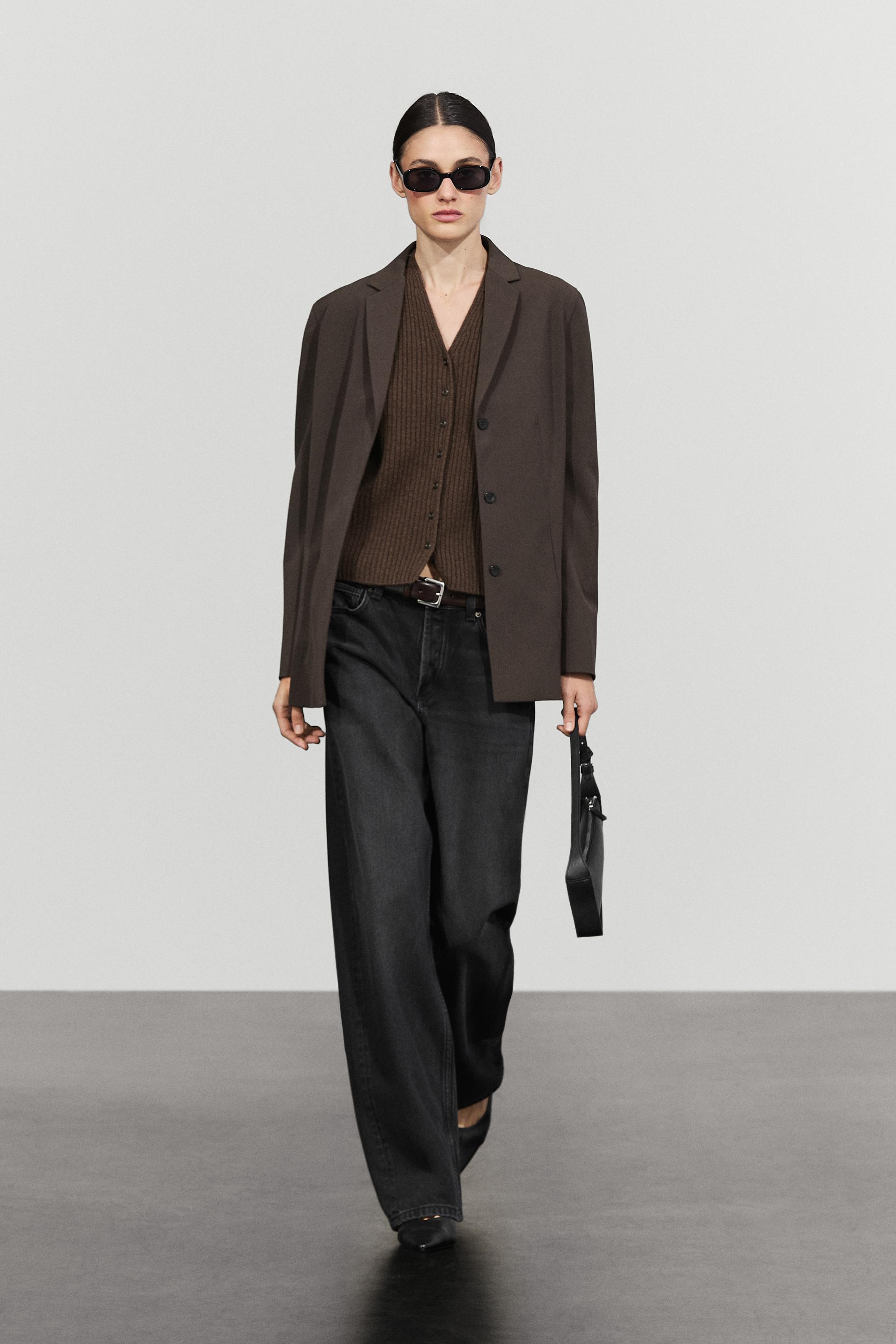 Gilet en maille côtelée 100 % laine